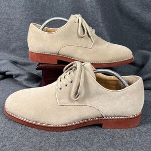 Land's End Sandstone Suede Bucks Lace-up Oxford Derby Mens 10.5D